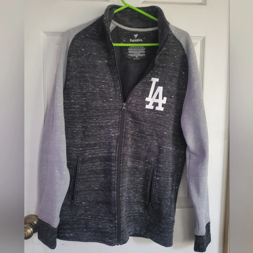 Los Angeles Dodgers Fanatic Full Zip Sweatshirt Jacket, Size Mesium